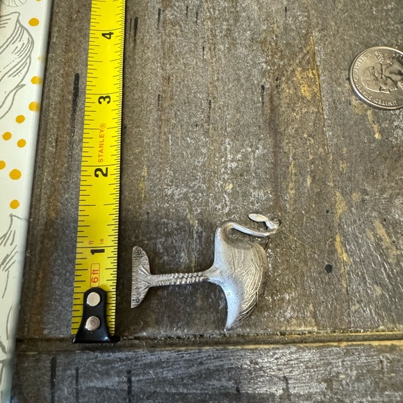 Vintage Large Flamingo Sterling Silver Brooch Pin~3.88g - Picture 6 of 8